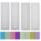 4 Pieces Decorating Comb and Icing Smoother Set Decorating Mousse Butter Cream Cake Edge Tools, Plastic Sawtooth Cake Scraper Polisher 8 Design Textures-White
